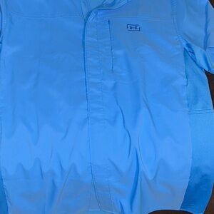 Under Armour Men's Casual Light Blue Button Down Shirt